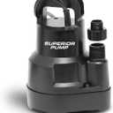 Superior Pump 91014 1/4 HP High Flow Thermoplastic Utility Pump, Black