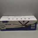 72 Inch Large Ceiling Fans with Lights and Remote, Black Ceiling Fan with Quiet DC Motor, 3CCT Dimmable, 3 Downrods, 8 Dual Finish Blades Industrial Ceiling Fan for Kitchen Living Room Patio