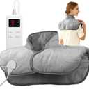 KOT Heating Pad for Neck and Shoulders and Back, Christmas Birthday Gifts for Women Men Mom Dad, Weighted Neck Shoulder Heating Pad for Pain Relief, Large Heat Pad with Auto Shut Off (19x22 Inch, Gray)