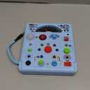 Busy Board Montessori Toys for Toddler 1 2 3 4 Year Old with 13 LED Lights, Sensory Toys Educational Learning for Toddlers 1-3, Activity Travel Toy Gifts for 1+ Year Old Boys and Girls