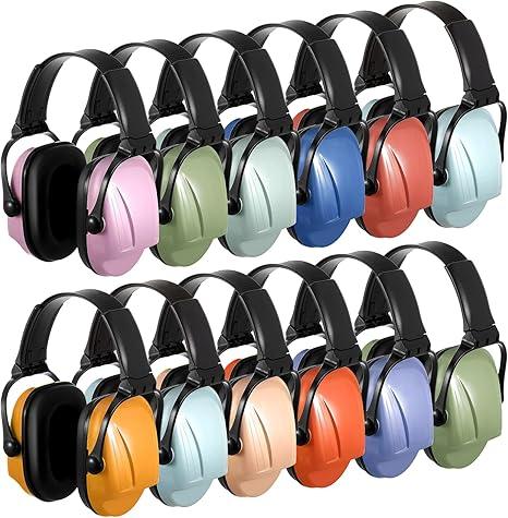 Amylove 12 Pcs Kids Ear Protection Noise Cancelling Headphones Ear Muffs Bulk 27db Adult Noise Reduction Hearing Earmuff