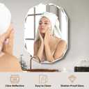 Bathroom Mirrors for Over Sink, Round Frameless Mirrors for Wall, 24x36 Inch Beveled Bathroom Mirror, Bathroom Vanity Circle Mirror for Bedroom Living Room Entryway Home Decor