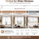 Smart Electric Curtain Track, 137.8" Motorized Curtain Rail with APP & Remote Control, Ultra Quiet Automatic Smart Home Curtain System for Living Room Bedroom, Fixed-Length Design