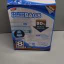 TAILI 8 Pack Vacuum Storage Bags for Comforter and Blankets, Jumbo Vacuum Seal Bags for Bedding 40x31 Inch, Space Saver Bags for Clothes, Pillows, Saving More Closet Space (Cream)