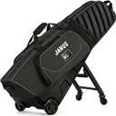 JANUS Golf Travel Bag with Wheels for Airlines, 360 Spinner Golf Travel Case with Collapsible Support Legs System, Reinforced Hard Base Golf Club Travel Bag, Airline-Ready Golf Travel Cover, One Size