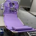 Backpack Beach Tanning Chair with Canopy Sun Shade & Face Hole, 6 Position Folding Lounge Sun Chair for Adults Outside Reading Sunbathing Poolside Camping Lawn, UPF 50+, Patent Design (Purple)