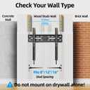 Fixed TV Wall Mount for Most 26-60 Inch Screen, Low Profile TV Mount with Quick Release Lock, Ultra Slim Wall Mount Bracket, Max VESA 400x400mm, Holds up to 99 lbs, up to 16Wood Studs by USX STAR