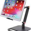 Tablet Stand Holder for Desk，Adjustable Height Multi-Angle Rotating Desktop Stand，Dual-axis Support,Compatible with iPad iPhone