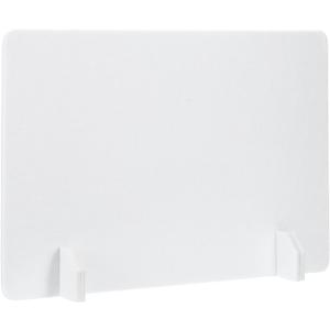 PATIKIL Desk Dividers 24" x 16", 1 Pack Desk Privacy Panel Freestanding Noise Reducing Partition Acoustic Panel with 4Pcs Support Feet for Testing Office Home Library, Pure White Style C