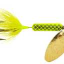 Yakima Bait Wordens 206-CHR Rooster Tail in-Line Spinner, 2", 1/16 oz, Chartreuse 2 Pack