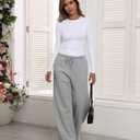 PALINDA Crew Neck Fitted Shirts for Women Basic Casual Long Sleeve T Shirts Going Out Tops Sexy Y2K Tees (White L)