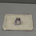 A-Z BAG 2pcs Personalised Makeup Bag Set, Canvas Cosmetic Bag with Rhinestone Initial, Birthday Gifts for Women (D, Beige)