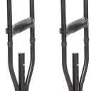 Air-Crutch Lightweight Walking Crutch, Adult Crutches for Walking with Comfortable Underarm Pads and Ergonomic Grips, Adjustable Height 4'7"-6'7", 300 lb Capacity, Black