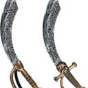 1pcs Pirate Sword,18" Plastic Toy Sword for Kids,Pirate Costume Accessories for Adult Halloween Cosplay,Party Dress-Up Brown