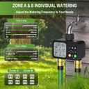 Sprinkler Timer 2 Outlets, Programmable Water Hose Timer with Rain Delay/Manual/Automatic Watering System, Outdoor Digital Automatic Irrigation for Garden Yard Lawn with Large Display(Black)
