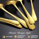 Mwellewm 17Pcs Serving Utensils, Gold Stainless Steel Serving Spoons, Slotted Spoon, Fork, Tongs, Cake Pie Server, Soup Spoon, Metal Buffet Banquet Cutlery Set for Parties Entertaining Catering