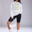 SweatyRocks Women's Drawstring Lemon Graphic Hoodies Fleece Sweatshirts Fall Fashion Pullover Sweaters (XL)