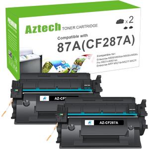 CF287A 87A Toner Cartridge for HP Printer Black M501 M506 CF287X 87X Compatible for HP LaserJet Enterprise Pro M501 M506 M501dn M506dn M506n M506x MFP M527dn M527f M527 Series Printer Ink 2 Pack