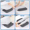 HOMBYS Memory Foam Bed Sore Cushions for Butt,Bedsore Pressure Relief Pillow for Sleeping and Sitting,Cushion for Bed Sores on Buttocks, T Shaped Opening Tailbone Pillow, Patent Pending(Dark Grey)