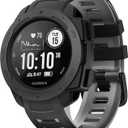 NotoCity for Garmin Instinct Band Silicone Replacement Watch Band Compatible with Garmin Instinct 2/ Solar/Tactical(black-gray)