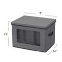 Household Essentials Tall Wine and Bottle Storage Chest, Gray