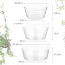 Hoolerry Plastic Plant Saucer Clear Deep Drip Tray Thickened Clear Plant Saucers Trays for Pots Deep Drip Trays for Home Garden Indoor and Outdoor Potted(15 Pcs,8, 10, 12 Inch)