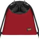 Portable Headset Carrying Pouch, Lightweight Headphone Storage Bag Headphone Case Bag Soft Travel Pouch for Over-Ear Headphones/Gaming Headsets/Neckband Earbuds (Large Red)