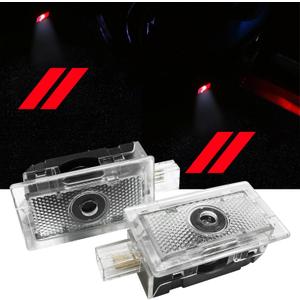 2Pcs/Set Car Door Lights for Dodge Charger 2010-present, Courtesy LED Ghost Shadow Light Projector Lamps Accessories (red)