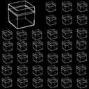 36 Pack Small Acrylic Box with Lids, 2x2x2 Inches Clear Candy Containers for Party Favors, Mini Square Cube Display Box for Easter, Treat, Cosmetics, Jewelry