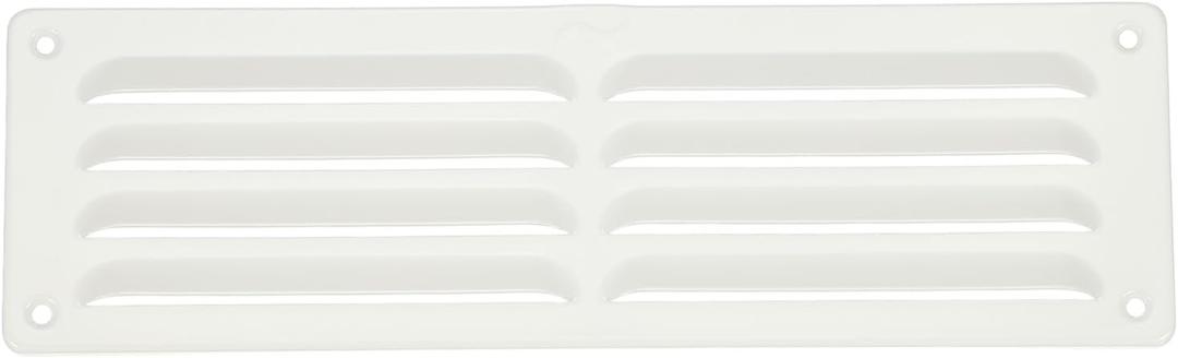 PATIKIL 12x3.5 Inch Aluminum Vent Cover, Screen Air Grille Ventilation Cover HVAC Louvered Grill for Home Kitchen Fireplace Bathroom Wall Ceiling, White