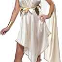 Smiffys Women Fever Goddess Costume (S - US Size 6-8, Cream)