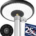 Solar Flag Pole Light for American Flag, 132 LED Solar Flagpole Light with 2600mAh Battery for 15-25 FT Flagpoles, Dusk to Dawn Auto On/Off, 3 Brightness Modes, IP65 Waterproof Outdoor Flag Light