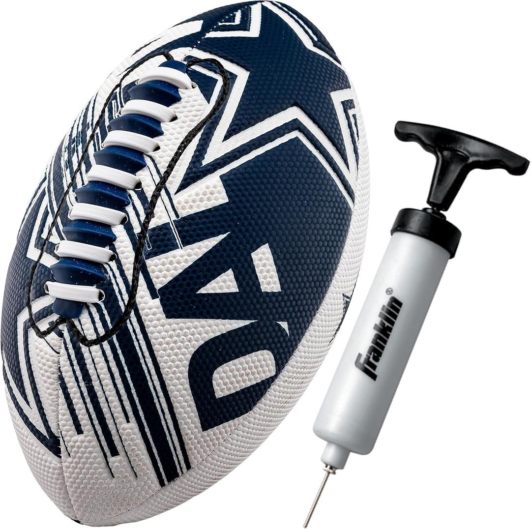 Franklin Sports NFL Team Mini Footballs - Youth 8.5" Official NFL Licensed Football + Air Pump Set