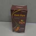 Ivnil Dark Brown Hair Dye Shampoo 3 in 1 for Women/Men Hair Color for Grey Coverage Seimi Permanent Instant Champu Para Canas Mujer for Men