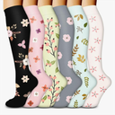 Laite Hebe Compression Socks for Women & Men Circulation(6 pairs)-Graduated Supports Socks for Running, Athletic Sports, S/M