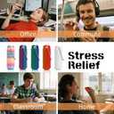 Little Ouchies Pain Fidget, Luminous Pain Stim Fidget Toys for Stress Relief & Focus, Durable Spiky Grippie Stim Keychain Classroom, Portable Novelty Gifts for Adults Teens Office Workers stress(5pcs) (Medium, Red Gold, Candy Color, Red Blue, Blue Green, Luminous Blue)