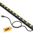 12 Outlet Long Power Strip with 6FT Power Cord, Industrial Heavy Duty for Work Bench Shop Garage, 2100 Joules Surge Protector, Wide Spaced Outlet Power Bar, ETL Certified, Black