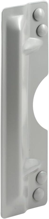 Prime-Line U 9503 Steel Latch Guard Plate Cover for Out-Swinging Doors, Gray (Single Pack) (3 in. x 11 in.)