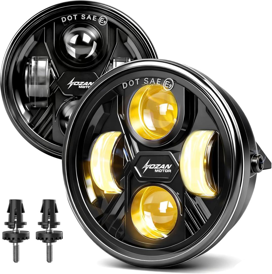 Upgrade Amber LED Fog Lights for 2005-2011 Toyota Tacoma, 2004-2006 Solara, 2008-2015 Sequoia, 2007-2013 Tundra Accessories, Front Bumper Driving Fog lamp kit Plug and Play Fog Light Assembly