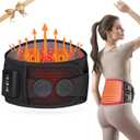 Heating Pad for Period Cramps Back Pain Relief,Electric Heating Pad for Low Back Massager,3 Heat, Black,43"x 6" +20" Extended Belt Gifts for Women/Men/Mom