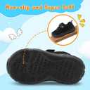 relxfeet Toddler Boys Girls Shoes Wide Toe Box Barefoot Sneakers Fashion Lightweight Breathable Tennis Walking Shoes (Black)