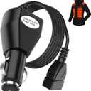 5V 2A/3A Heated Vest Jacket Wire Cigarette Lighter Cord Connection Cables Plug with 12 Volt Male Cigar Plug for Heated Apparel, Link Outdoor Mobile Power and Allowing for Near Endless Warmth(4.92ft)