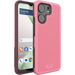TUDIA MergeGrip for BLU View 5 Phone Case B160V - [Military Grade Drop Tested] Dual Layer Shockproof Non-Slip Slim Heavy Duty Tough Protective Cover Phone Cases - Smokey Pink
