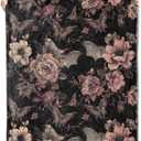 Gothic Blanket, Floral and Bat Flannel Throw Blankets,Soft Warm Lightweight Cozy Plush Halloween Goth Throws for Bedroom Sofa Home Decor Gifts for Women Girls 50"x60" (Color180)