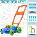 Bubble Lawn Mower for Kids Toddler 1-3 Years Old, Outdoor Play Bubble Blower Toy for Girl Boy Baby, Easter Birthday Gift for 1 2 Year Old Kids, Automatic Bubble Machine Toys for Garden Yard