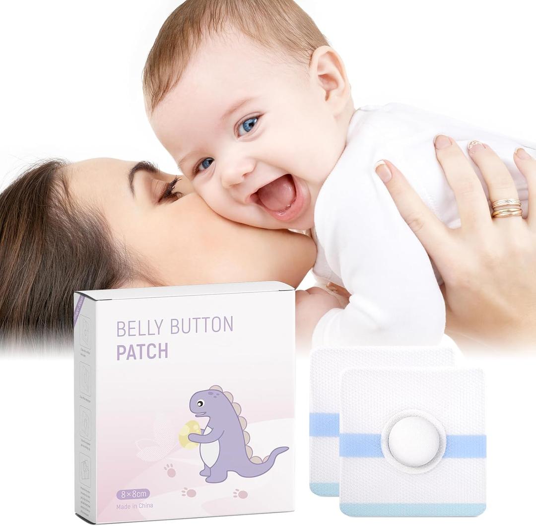 Baby Belly Navel Patches, Waterproof Cotton Pads for Baby Belly Button, Infant Umbilical Patch, Belly Button Patch for Baby Newborn, 8×8cm,7Pcs