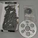 Caltric Drive Chain & Sprockets Compatible with Polaris Sportsman 90 2007-2014 / Sportsman 110 2016-2023 / Outlaw 90 2007-2014 / Outlaw 110 2016-2023 428 Pitch 136 Link