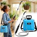 High Reach Plant Waterer with Spray Can - Electric Water Sprayer with Telescopic Wand and Water Hose, 180 Adjustable Nozzle 5L Watering Can for High Hanging Plants