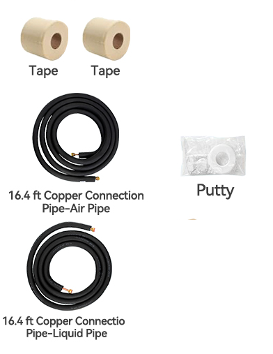 YITAHOME 3 Zone Mini Split AC System Accessories