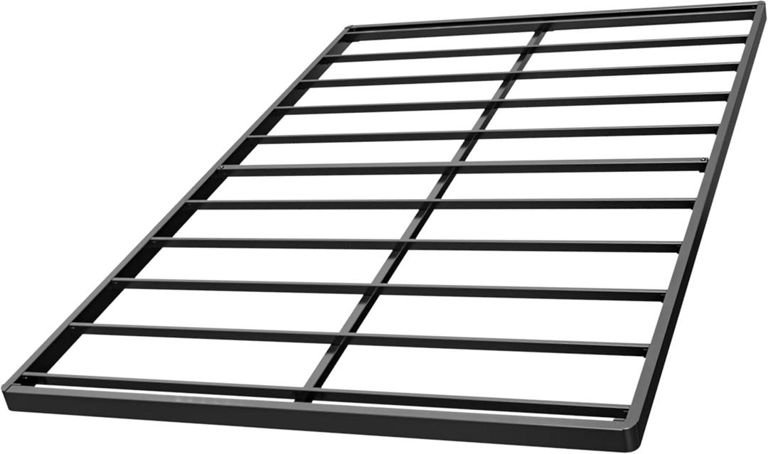 King 2 Inch Box Spring & Bed Slat Replacement/Metal Frame with Steel Slats/Quick Lock Bunkie Board/Easy Assembly